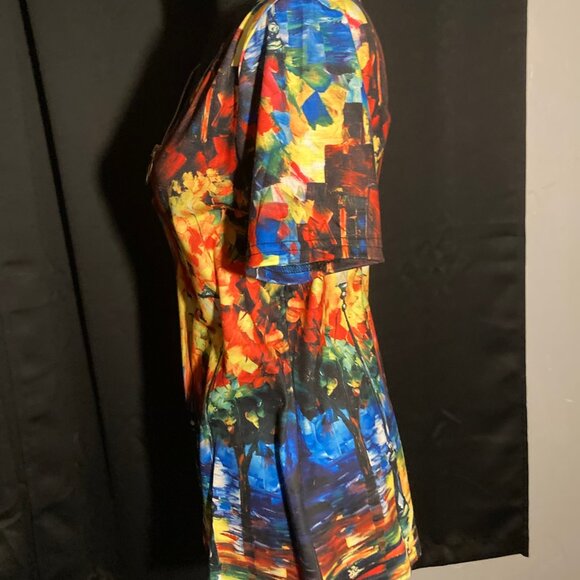 Tumu Colorful S/M Short Sleeve Top - Picture 2 of 3